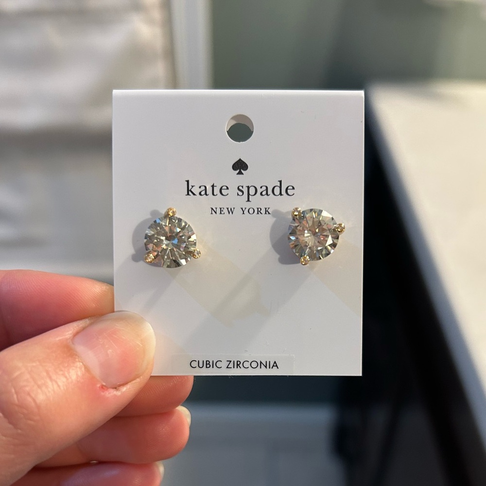Kate Spade Gold Cubic Zirconia Stud Earrings